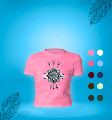 Camiseta Mujer Rosa Flechada